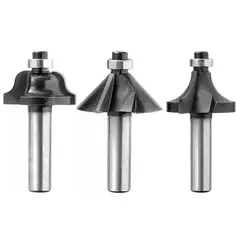 KWB - Kit Set Juego De Fresas 3 Pcs 6.35mm Tupi Router 757020