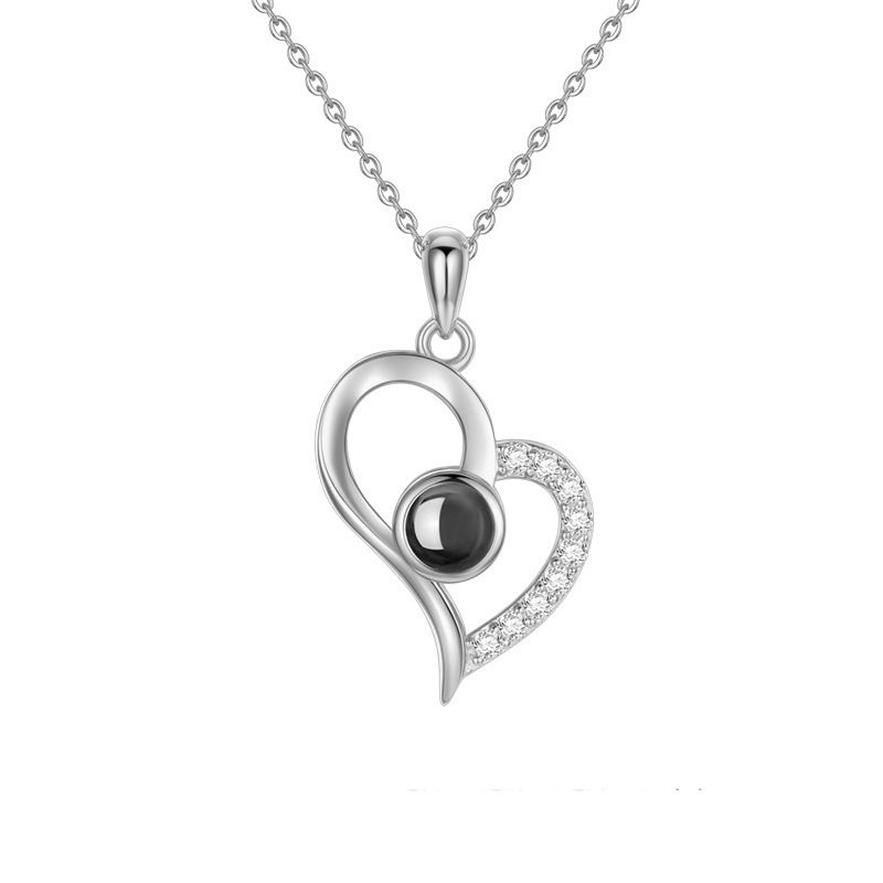 GENERICO - Collar te amo en 100 idiomas plata 925 joyas mujer regalo
