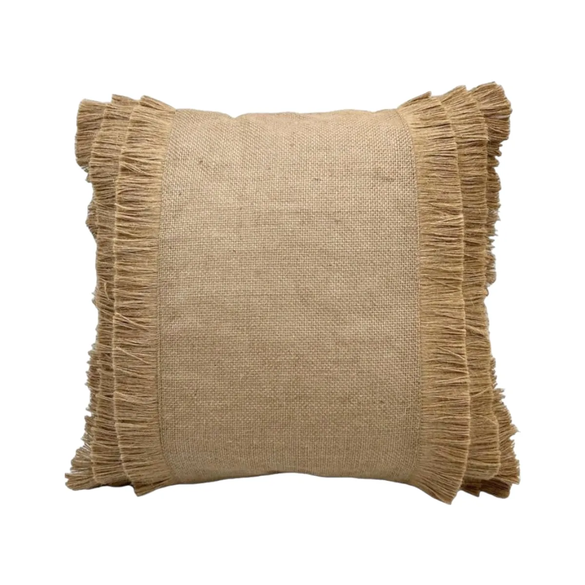 MANDIRHOME - Funda de Cojín Natural Rústica Arpillera Cuadrada