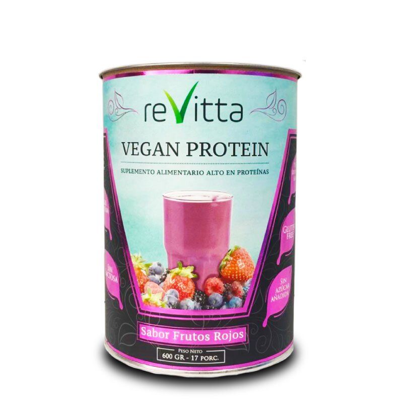 REVITTA WELLNESS - Proteína vegana Vegan Protein Frutos rojos 600 grs
