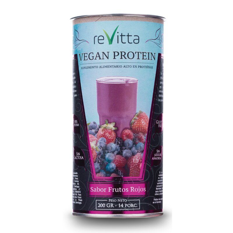 REVITTA WELLNESS - Proteína vegana Vegan Protein Frutos rojos 200 grs