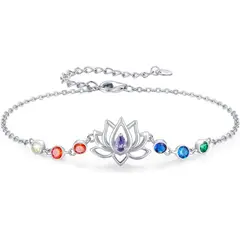 GENERICO - Pulsera 7 chakras mujer plata 925
