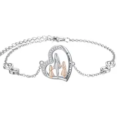 GENERICO - Pulsera mamá y dos hijas mujer plata 925
