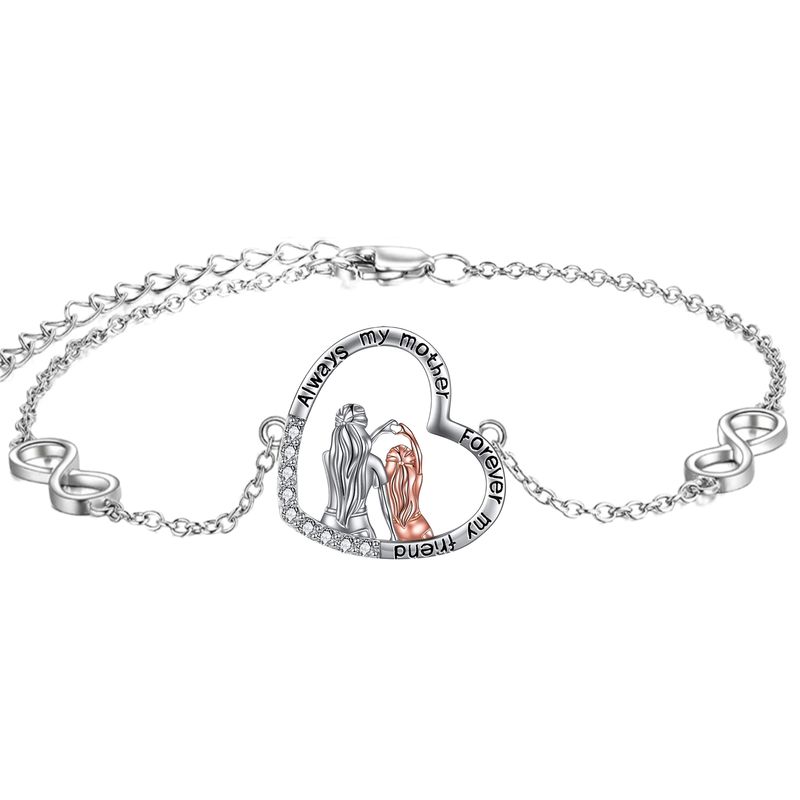 GENERICO - Pulsera mamá hija mujer plata 925