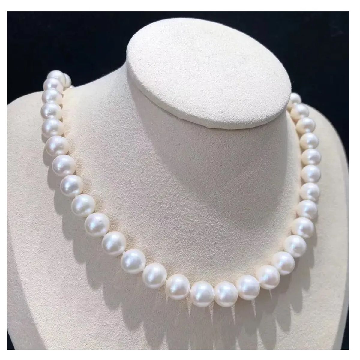 GENERICO - Collar perlas 8mm 10mm y 12mm elegante plata 925