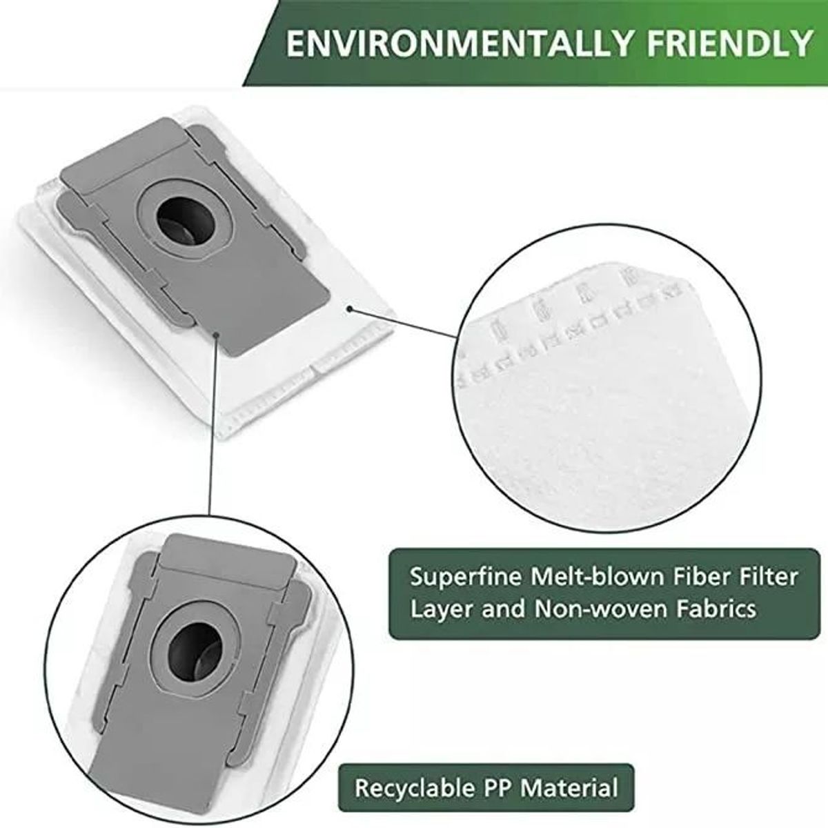 KUANGYE - Irobot Roomba E5 E6 I7 S9 Bolsa De Polvo 5pcs