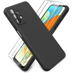 GENERICO - Carcasa Silicona Para Samsung A23 5G Negro con Lamina Completa
