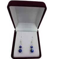 Aros Lapislázuli Plata