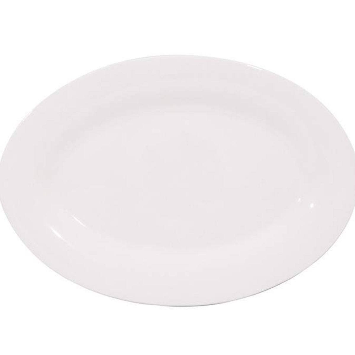 HALLEN - Fuente Ovalada 35,5 cm de Porcelana Blanca