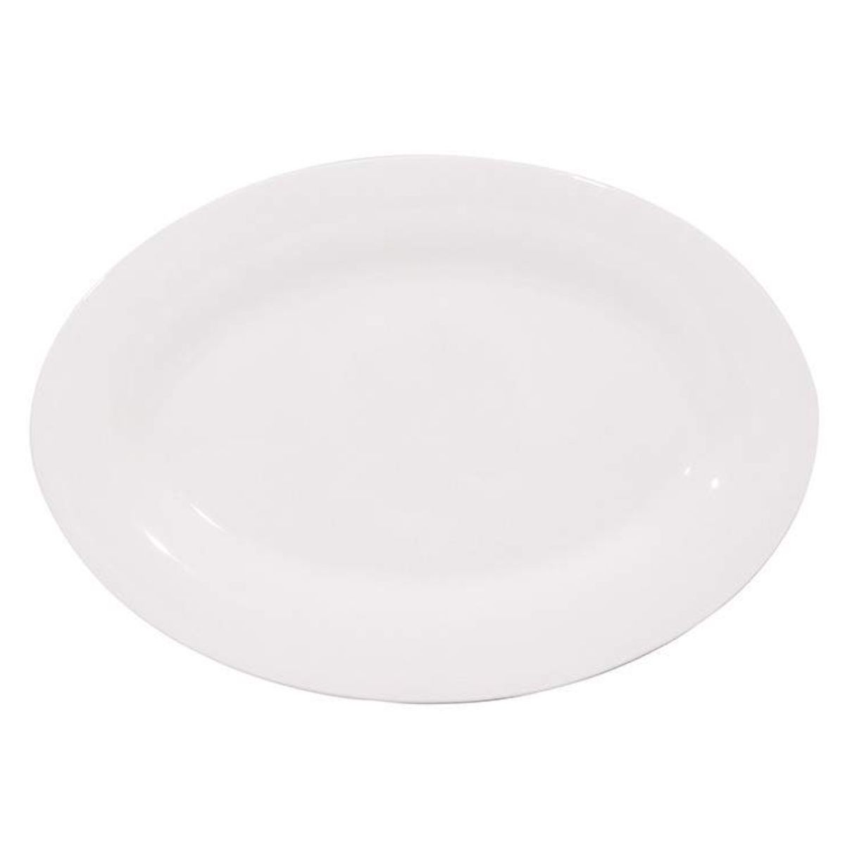 HALLEN - Fuente Ovalada 35,5 cm de Porcelana Blanca