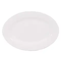 HALLEN - Fuente Ovalada 35,5 cm de Porcelana Blanca