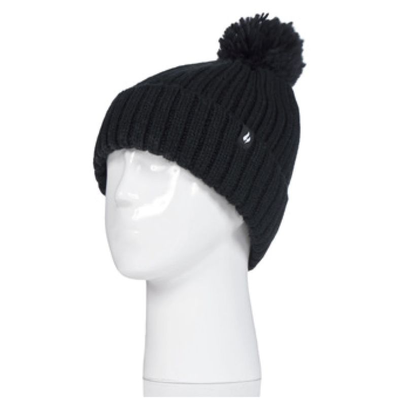 HEAT HOLDERS - Gorro Pom Pom Arden Negro Heat Holders