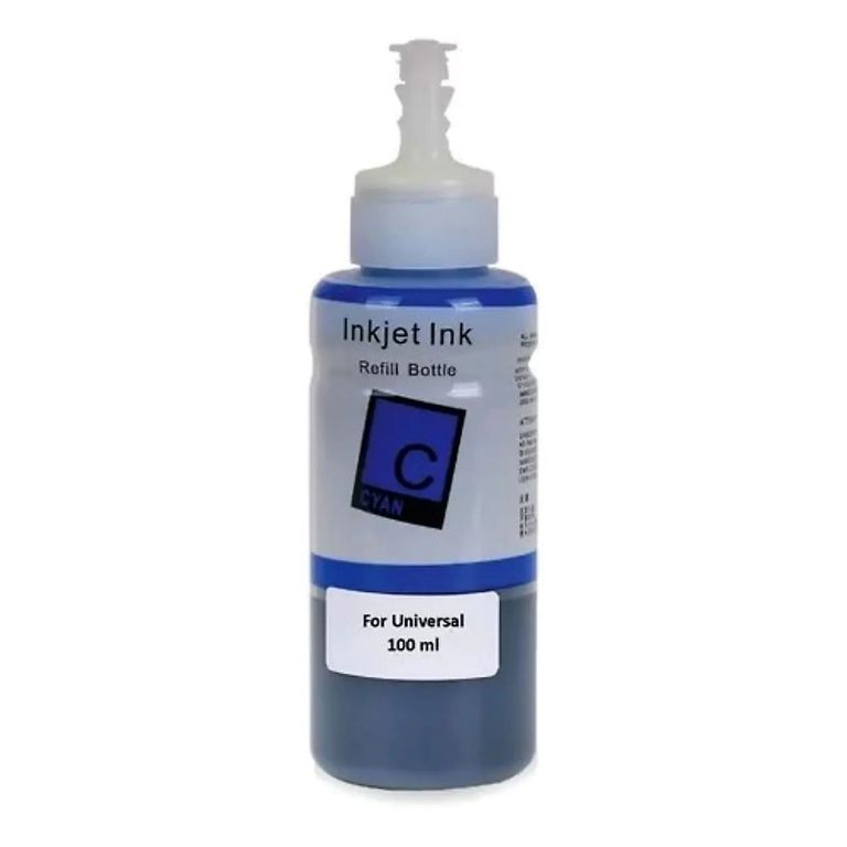 Tinta Universal Color Cian Para Impresoras Epson-Canon-HP-Brother