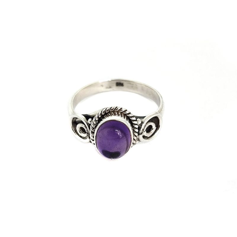 ANDREA COGGIOLA JOYAS - Anillo Amatista Plata Fina 925