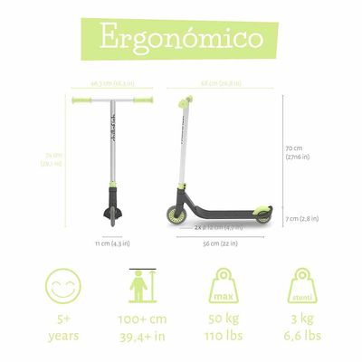 Imagen 2 del producto Scooter Acrobático Clásico Stunti Verde Limon