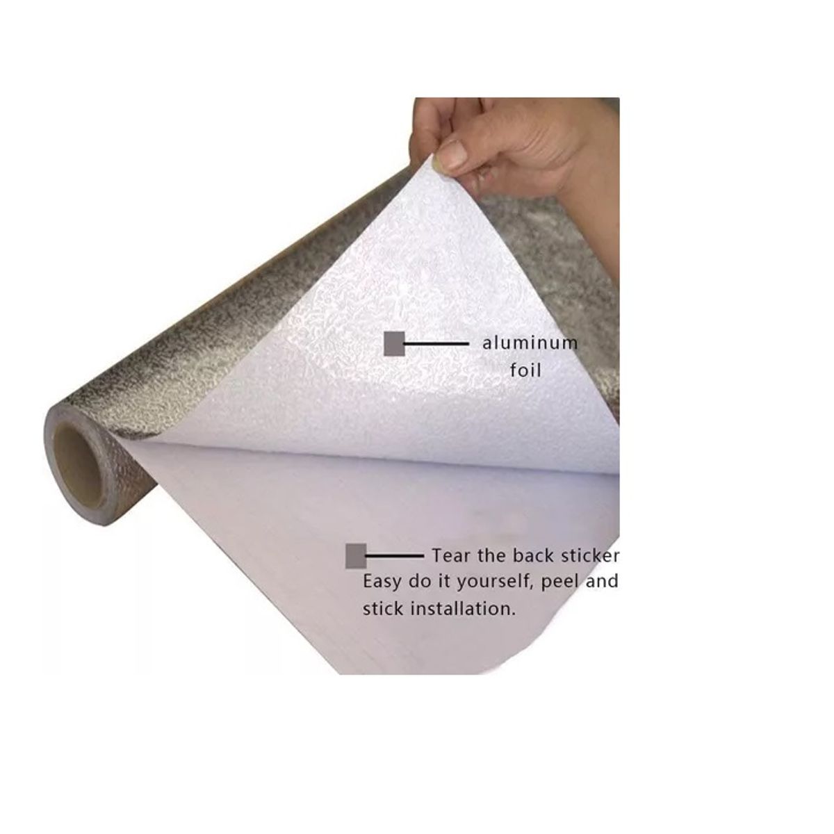 PASTELERIUS - Papel Aluminio Autoadhesivo Papel Mural Cocina Laminas 3mts