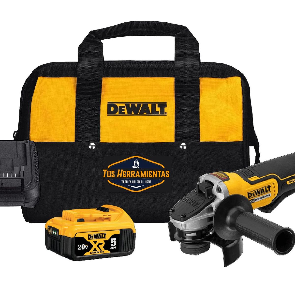 DEWALT - Esmeril Angular 4-1/2 20v + 1 Bat 5ah Dewalt Dcg413p1