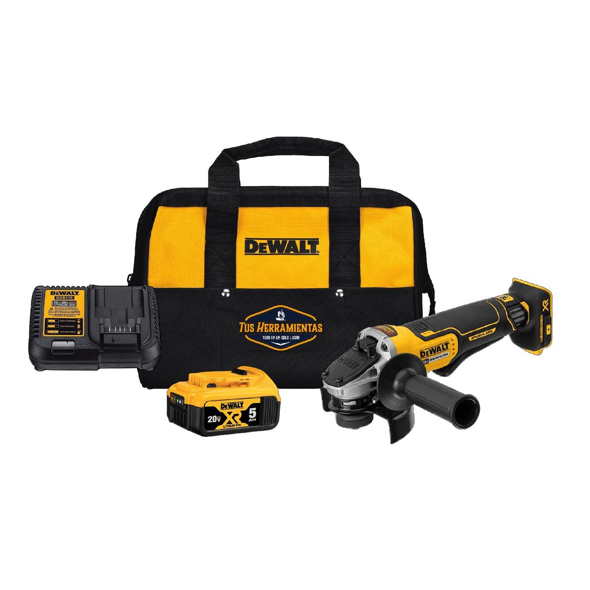 DEWALT - Esmeril Angular 4-1/2 20v + 1 Bat 5ah Dewalt Dcg413p1