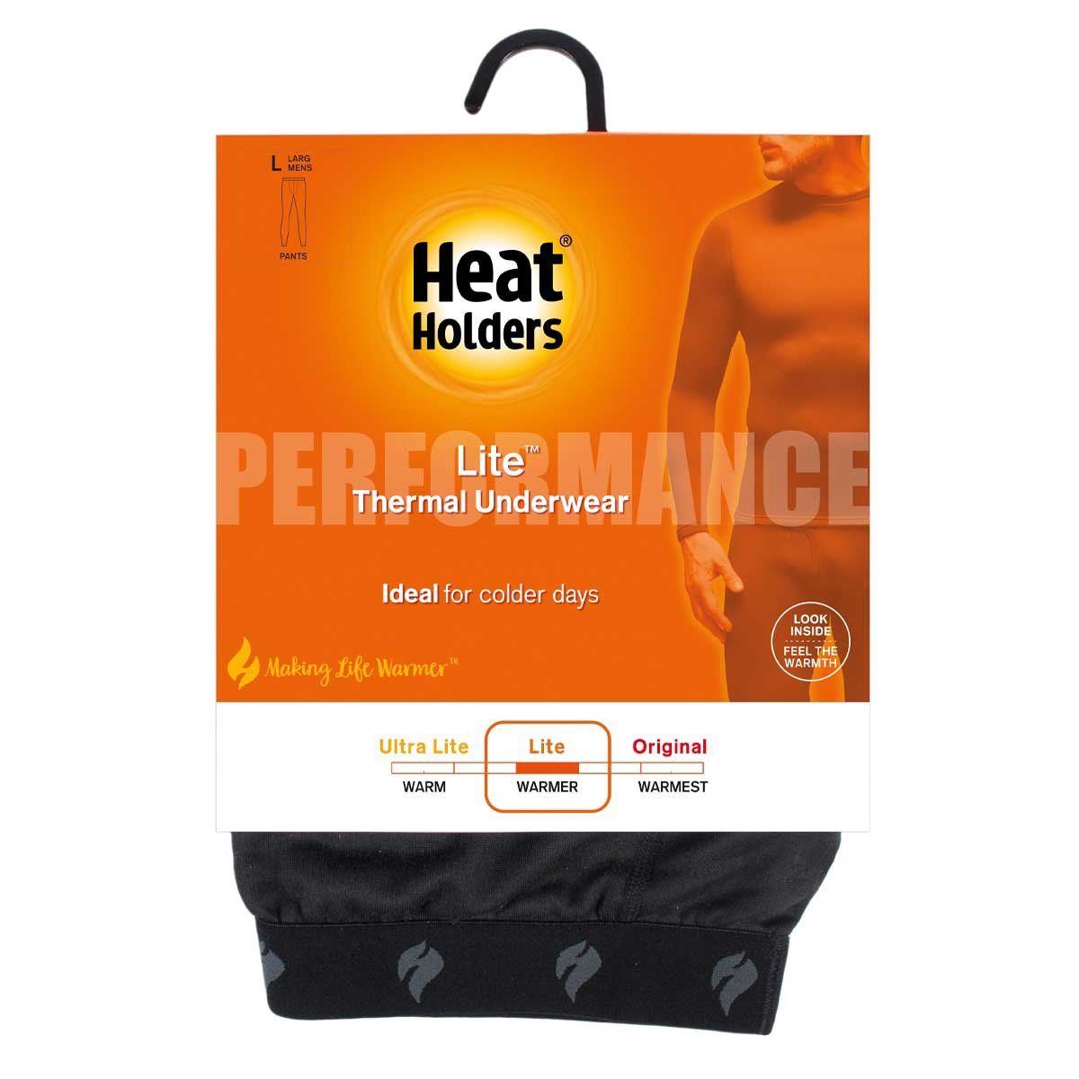 HEAT HOLDERS - Calzoncillo Largo Térmico Frío Medio Negro Heat Holders.-