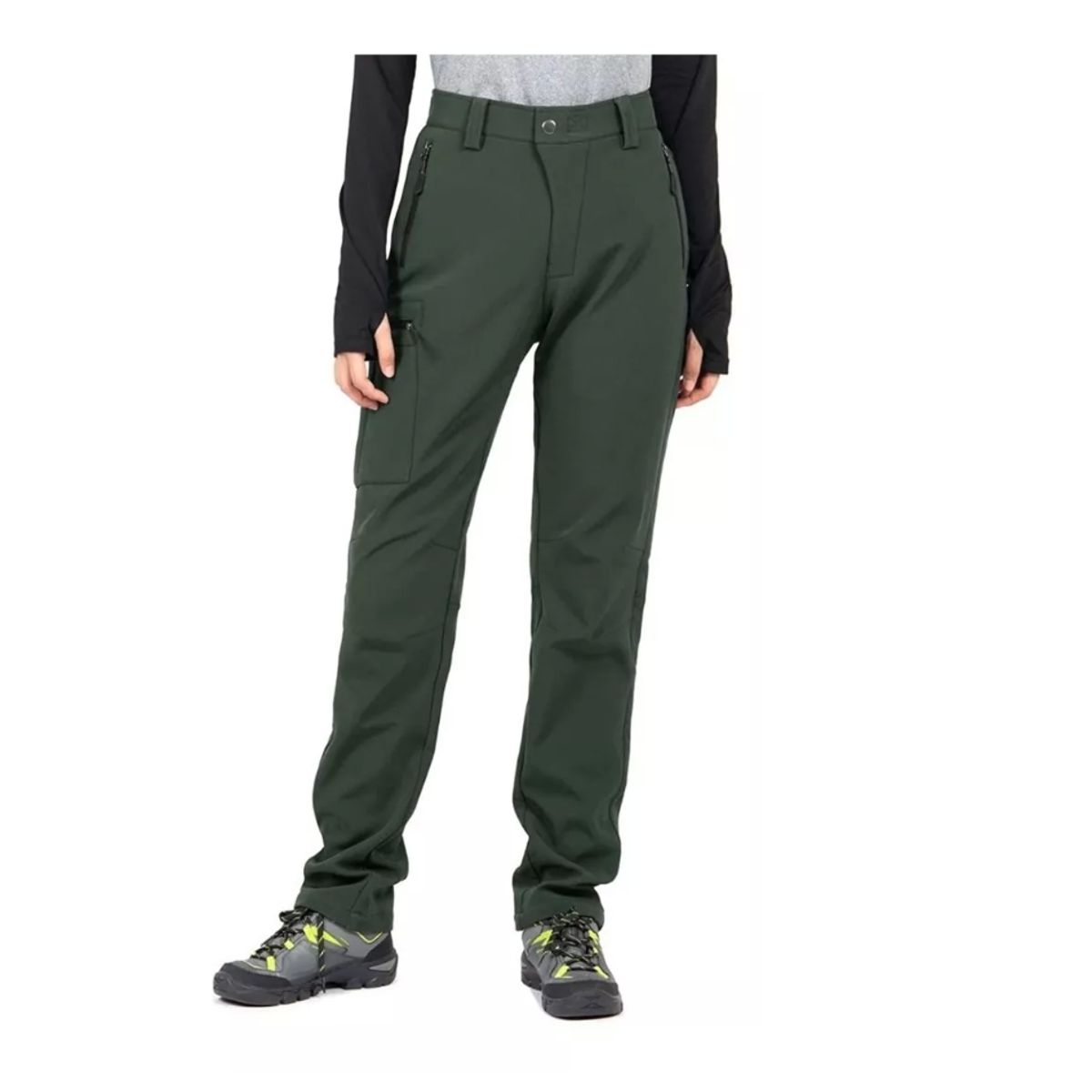 GENERICO - Pantalon Termico Impermeable Softshell Con Micropolar Mujer…