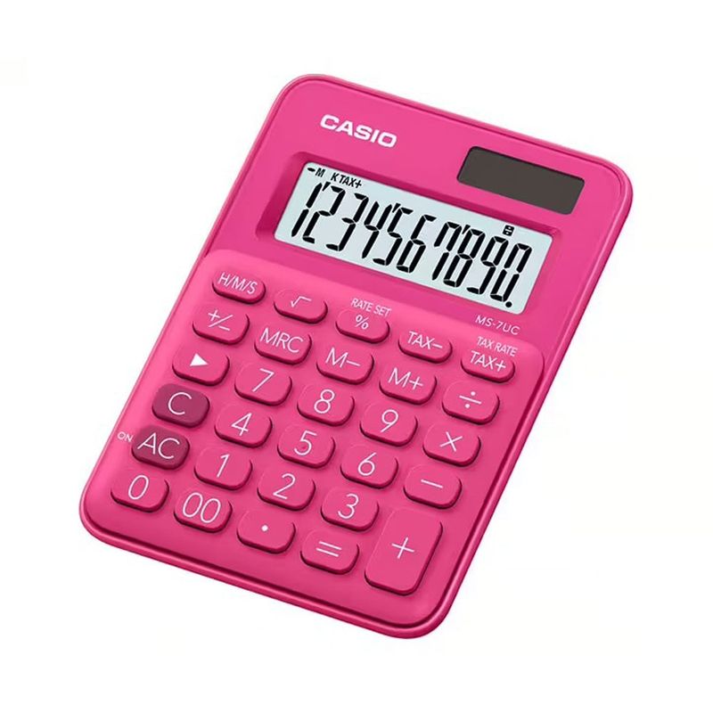 CASIO - Calculadora Mini de Escritorio Casio MS-7UC-RD
