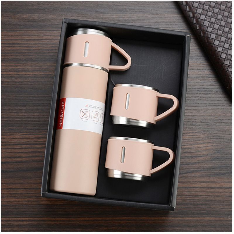 GENERICO - Set Termo Agua Caliente Fria Vasos Termicos Cafe + 3 Tazas