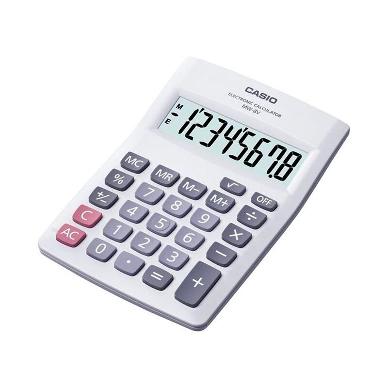CASIO - Calculadora Mini de Escritorio Casio MW-8V-WE