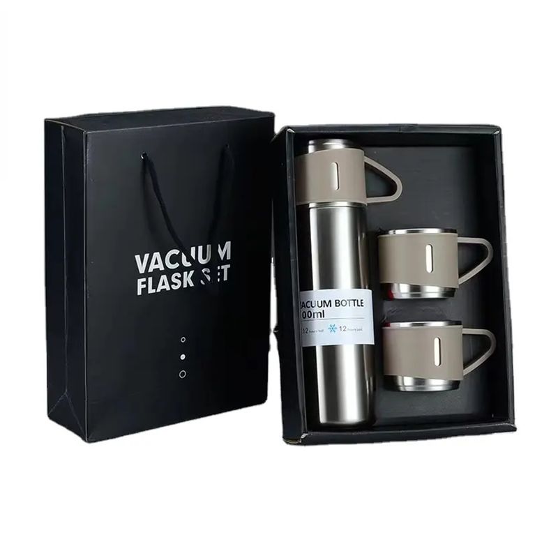GENERICO - Set Termo Agua Caliente Fria Vasos Termicos Cafe + 3 Tazas