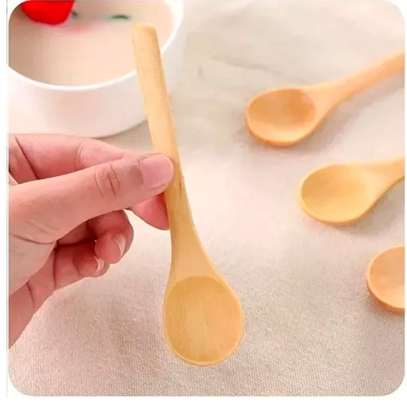 ESHOPANGIE - Set 6 Cucharas Bambú Reutilizable Cucharitas Pebre Dip Salsa
