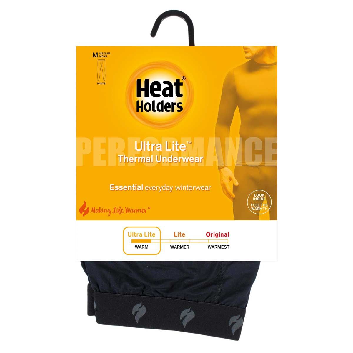 HEAT HOLDERS - Calzoncillo Largo Térmico Uso Diario Negro Heat Holders