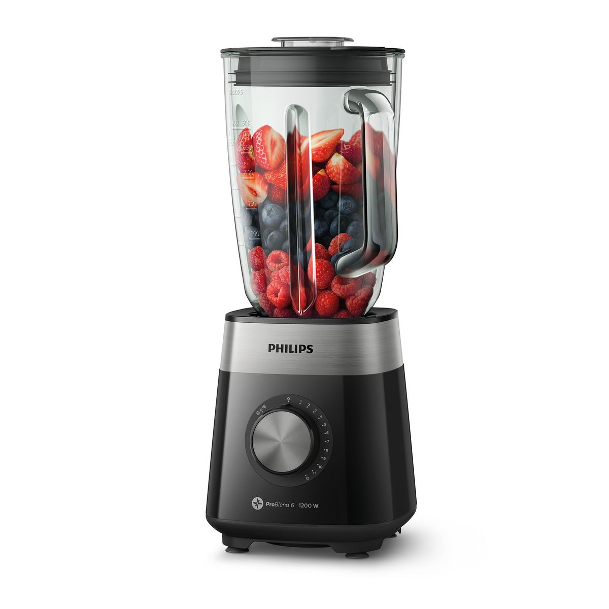 PHILIPS - Licuadora Philips HR2242/90 1200w Jarra Vidrio 2lt 12 veloc