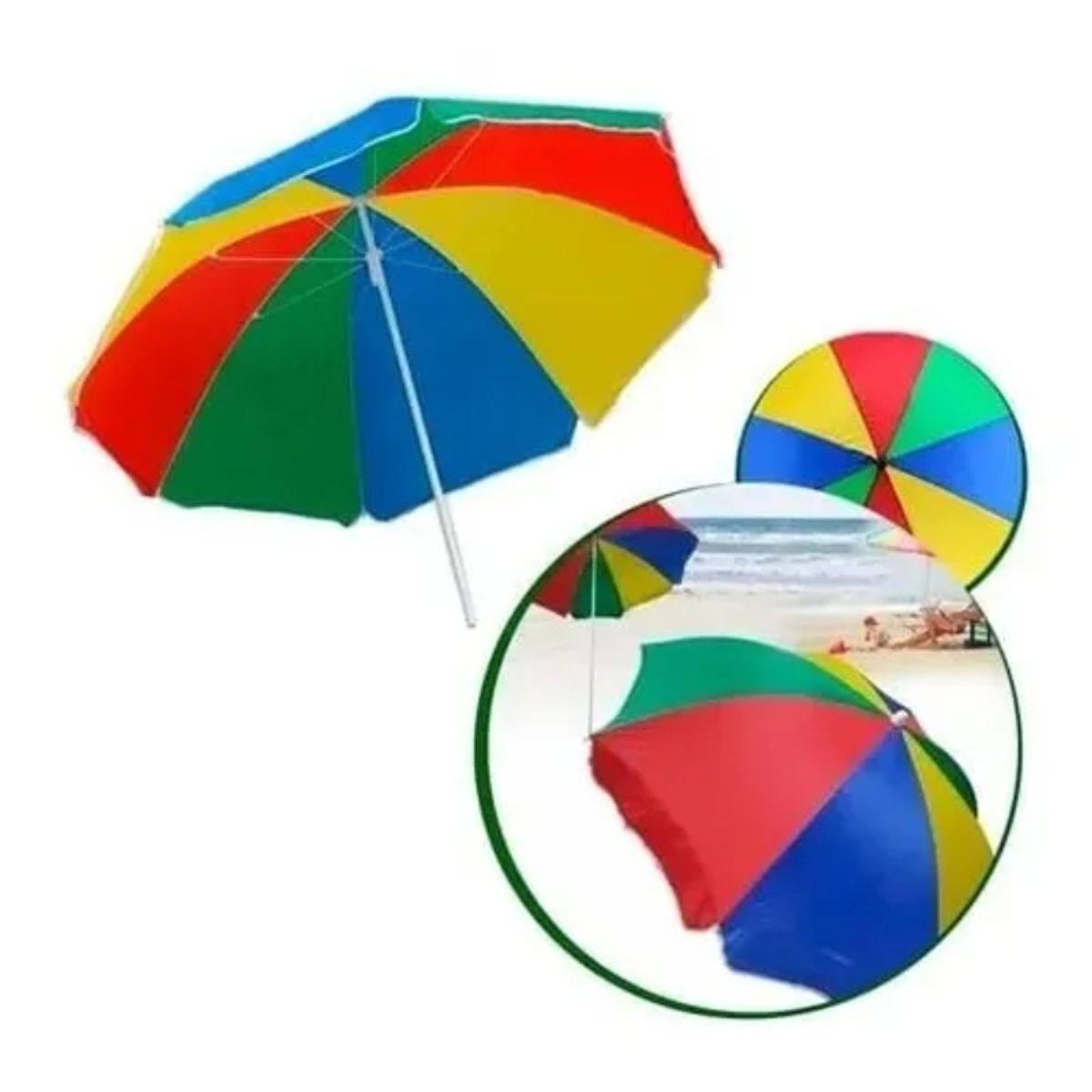 GENERICO - Paraguas quita sol 80cm Ideal para tus viajes a la playa