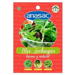 ANASAC - Semillas Mix Lechugas 3 Tipos De Semilla 1.5 Gramos