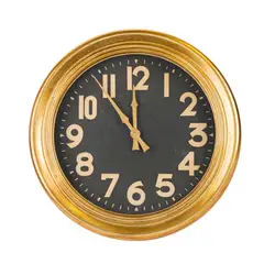 GENERICO - RELOJ PARED 50X50X7CM DORADO BIGHOUSE-MIMBRAL