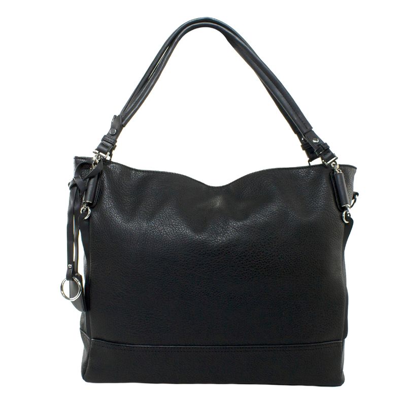 MAILEA - Cartera ecocuero con tubo forrado para mujer negro
