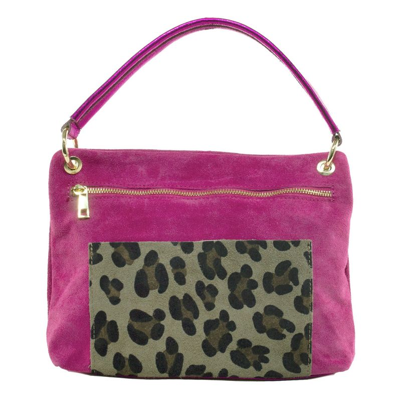MAILEA - Cartera reno bolsillo leo para mujer fucsia