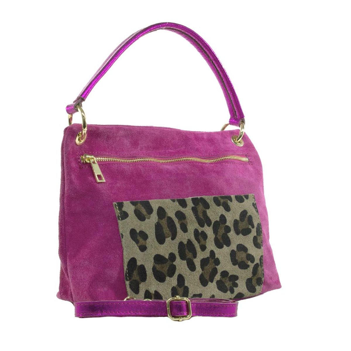 MAILEA - Cartera reno bolsillo leo para mujer fucsia