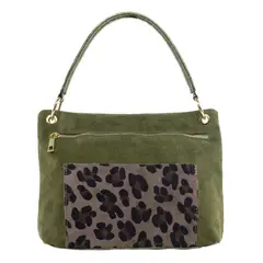 MAILEA - Cartera reno bolsillo leo para mujer verde