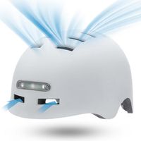 Casco Con Luz Para SCOOTER BICICLETA - BLANCO M
