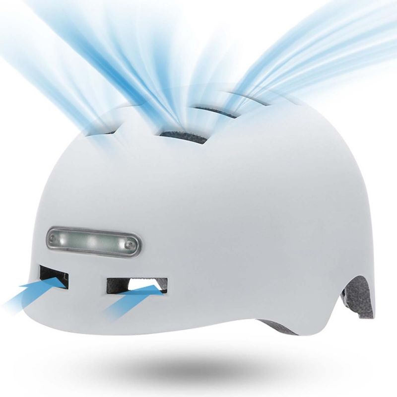 SUNNYLIFE - Casco Con Luz Para SCOOTER BICICLETA - BLANCO M