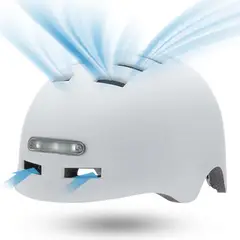 SUNNYLIFE - Casco Con Luz Para SCOOTER BICICLETA - BLANCO M