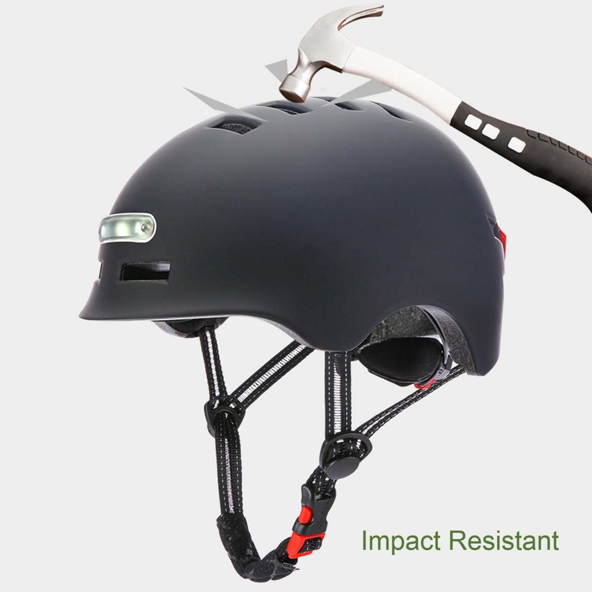 SUNNYLIFE - Casco Con Luz Para SCOOTER BICICLETA - BLANCO M