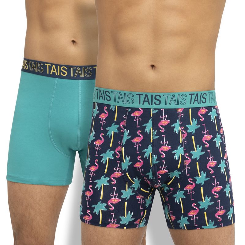 TAIS - Bóxer Bi-Pack Palmeras Azul marino Tais