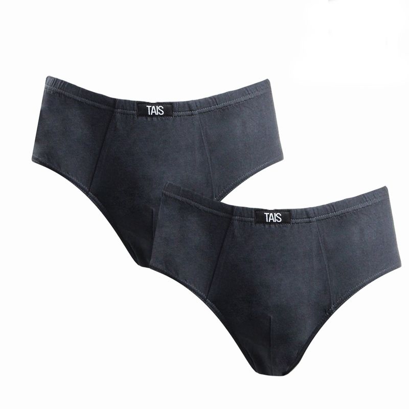 TAIS - Slip Liso Bi-Pack Gris Tais