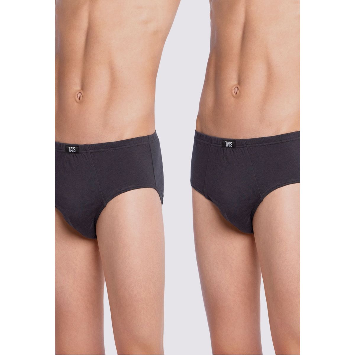 TAIS - Slip Liso Bi-Pack Gris Tais