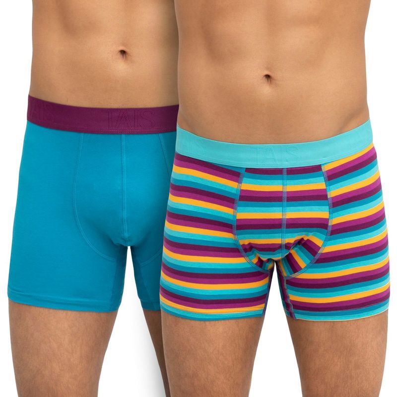 TAIS - Bóxer Elastico Bi-Pack Turquesa Tais
