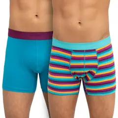 TAIS - Bóxer Elastico Bi-Pack Turquesa