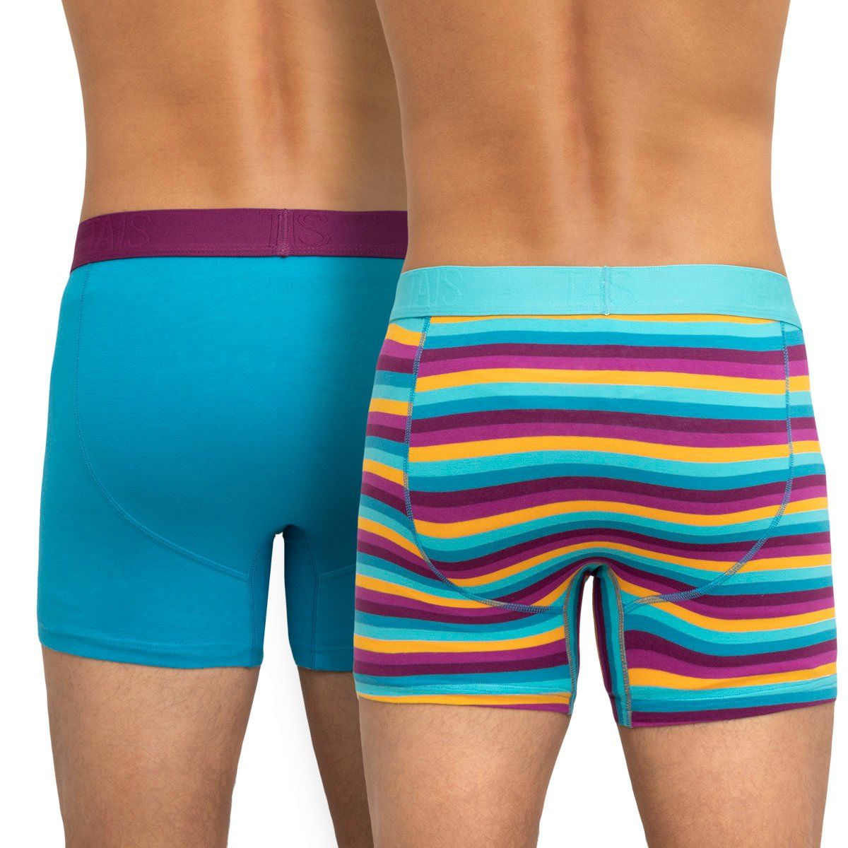 TAIS - Bóxer Elastico Bi-Pack Turquesa Tais