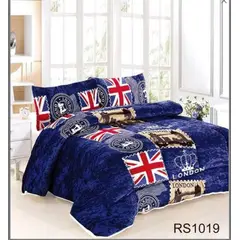 GENERICO - Cubrecama de Invierno Plush con Chiporro 2 Plaza Azul Reino Unido