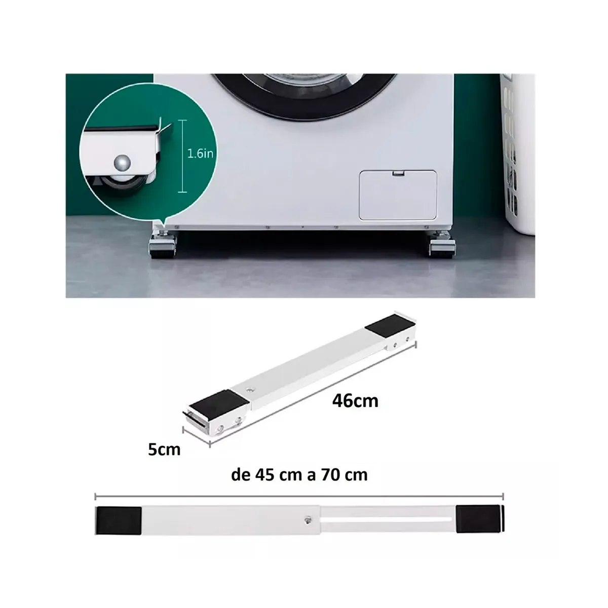 GENERICO - Base Con Ruedas Para Refrigerador Y Lavadora 300kg